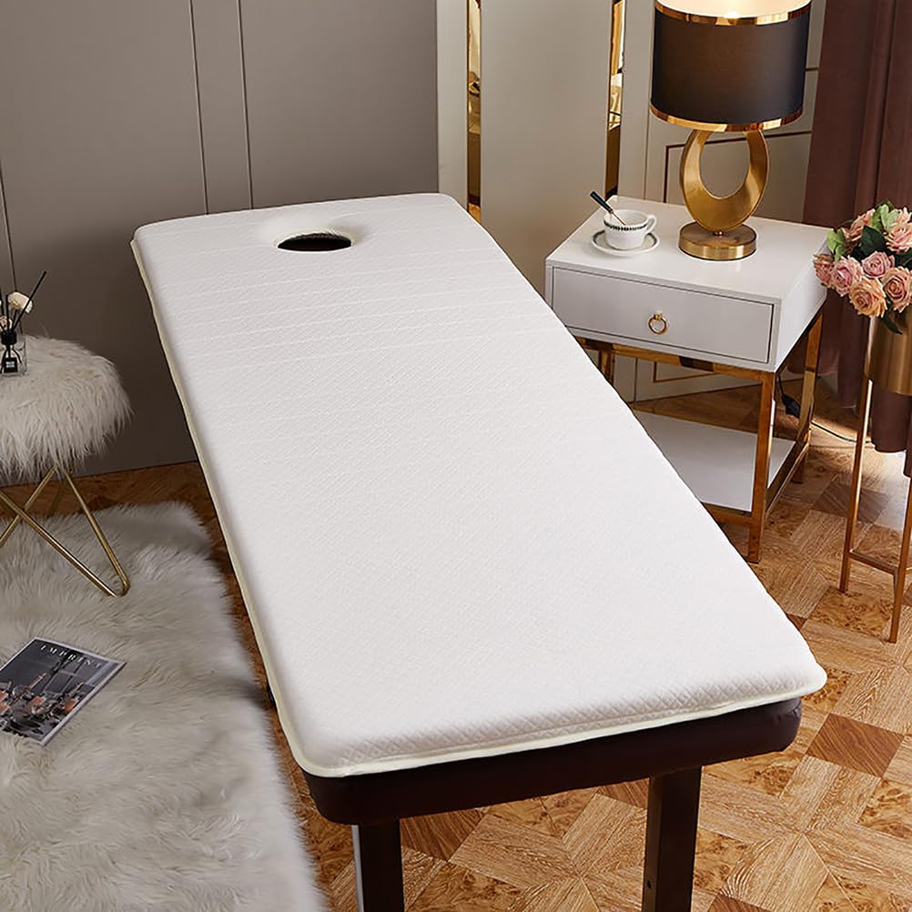 3cm Latex-Memory-Foam-Auflage für Massagetisch mit Gesichtsaussparung – Weiche Kosmetikliege-Matratzenauflage für Schönheitssalon, Spa oder Therapiezentrum,Style 1,80×190cm