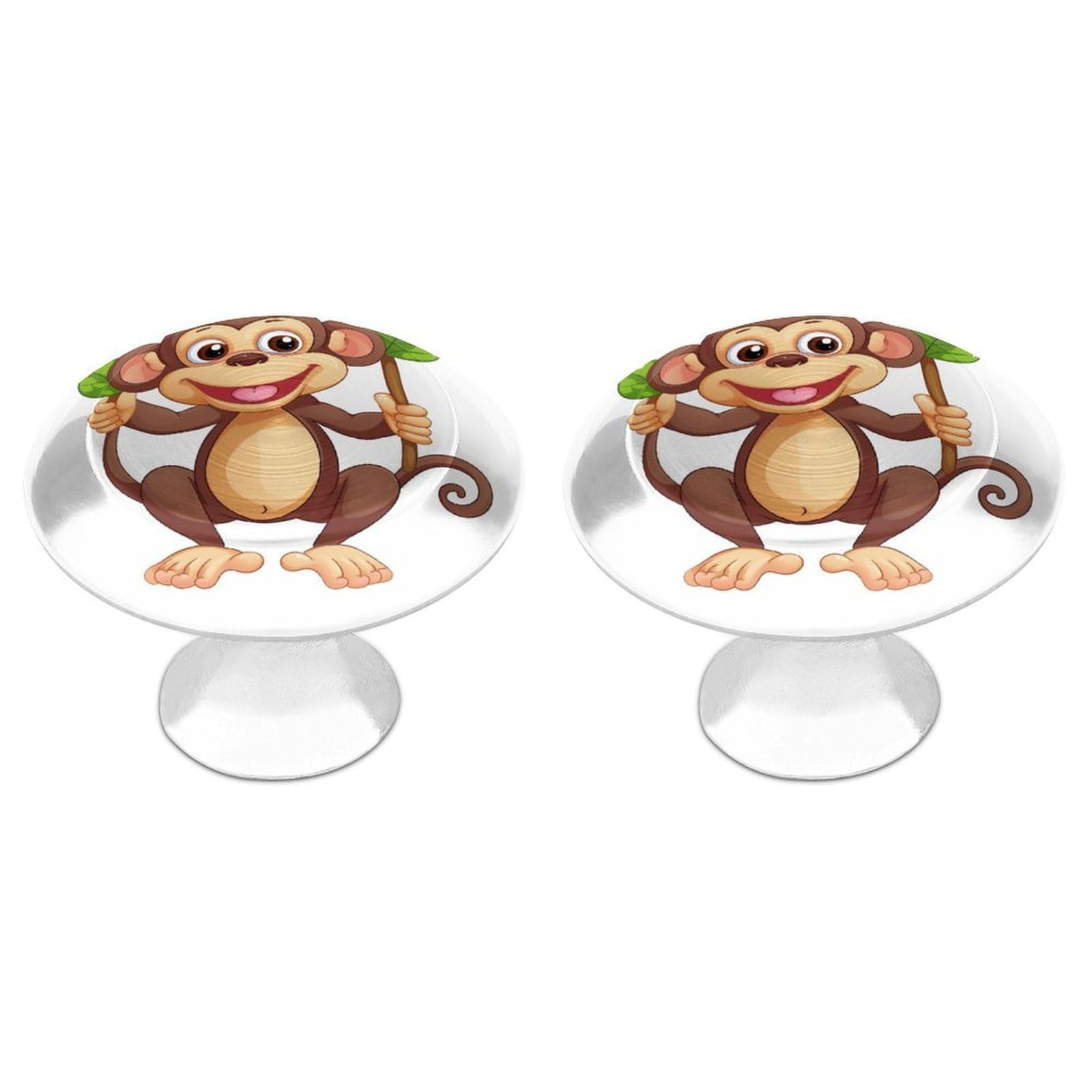 NTVOWPZO Cabinet Handles Round Drawer Pulls Cartoon Monkey Dresser Knobs for Cabinets and Drawers Handle for Bathroom Cupboard Drawers Cabinet Pulls for Kitchen Door