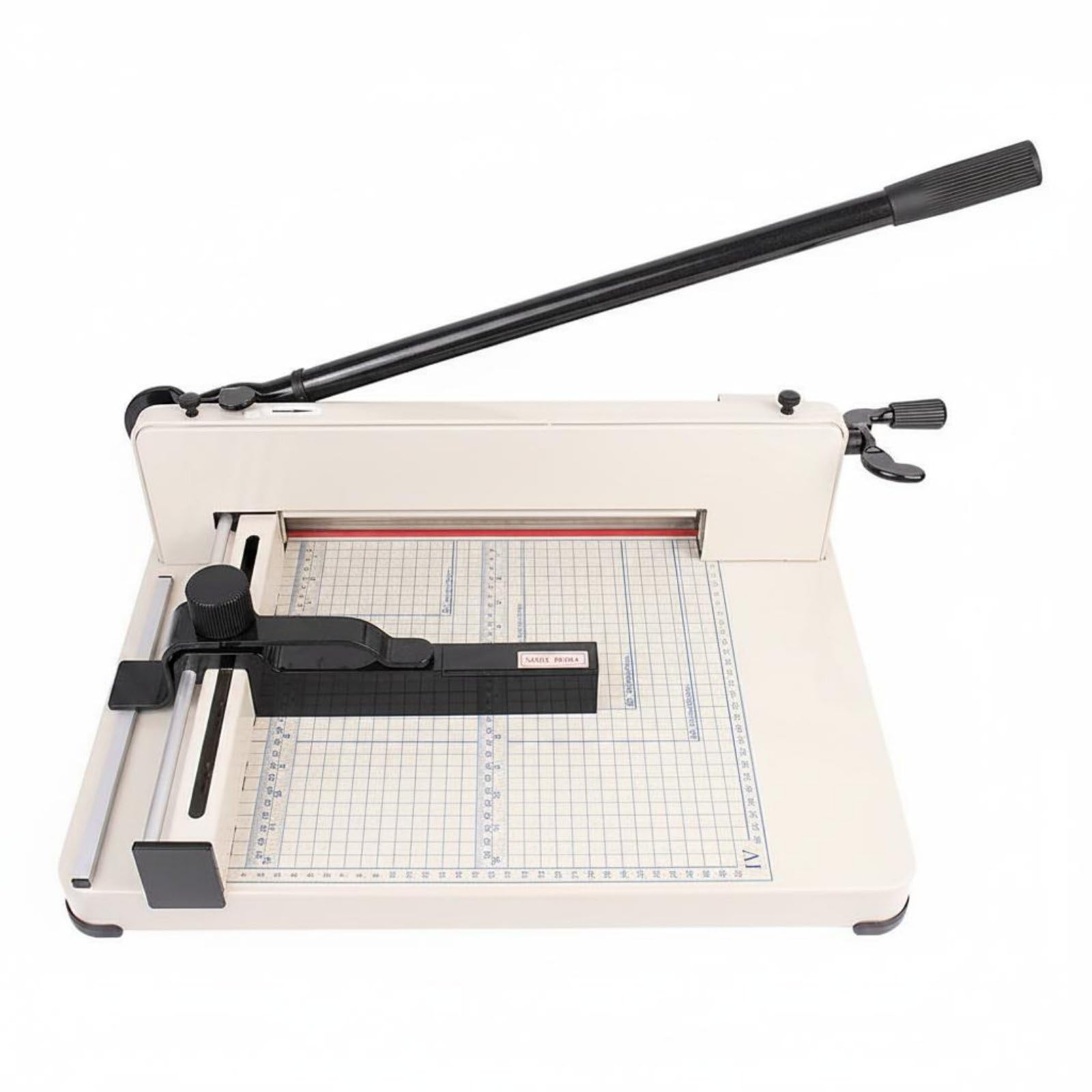 Colcolo Guillotina de Papel Profesional Cortadora Recortadora Cizalla Trimmer con Ajuste Lateral Milimétrico y Cuadrícula con Mango Bloqueable Adecuada para