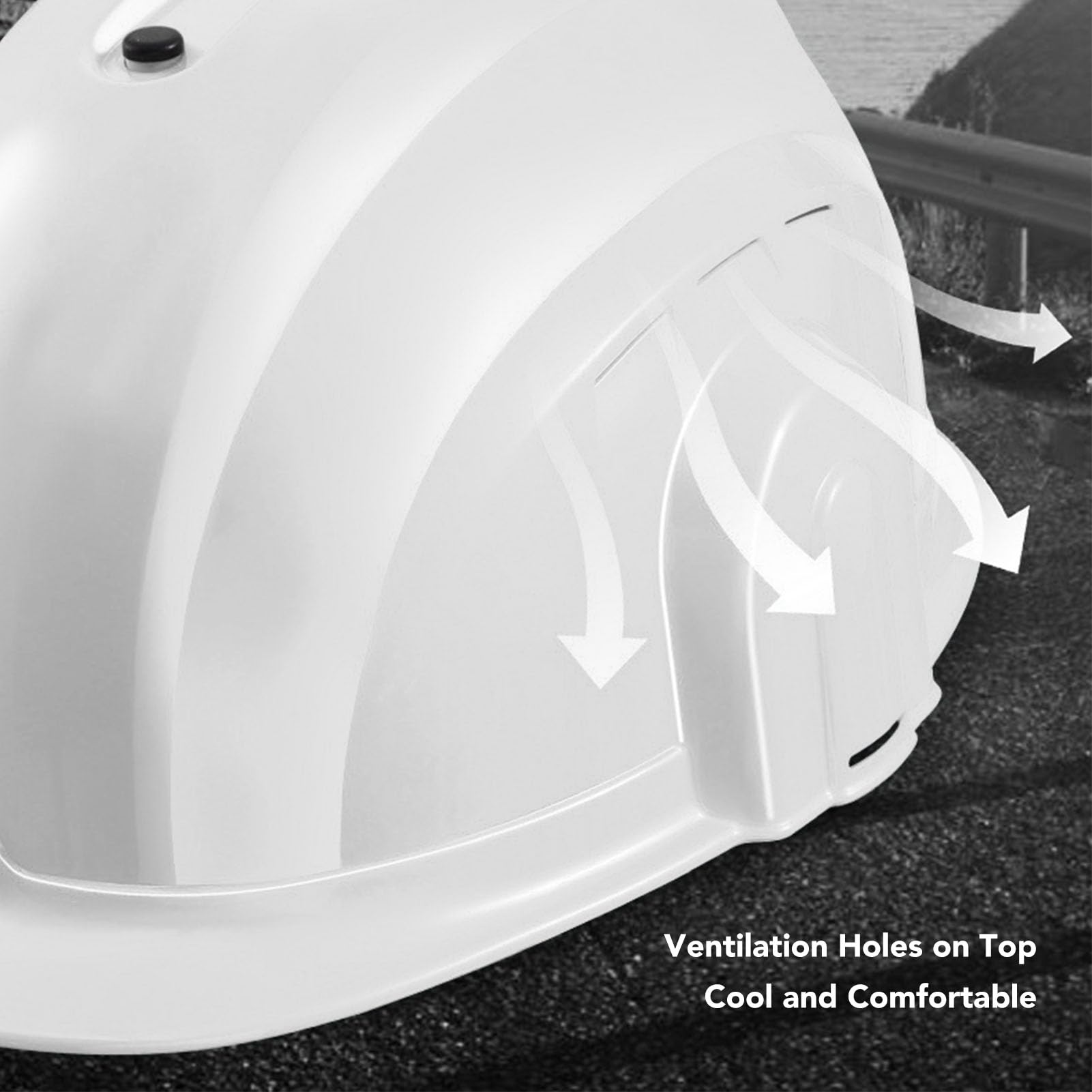 Pracownik budowlany Hard Hat White Kolor 8000 mAh Solar Dual Fan Masaż chłodzący Hełm bezpieczeństwa