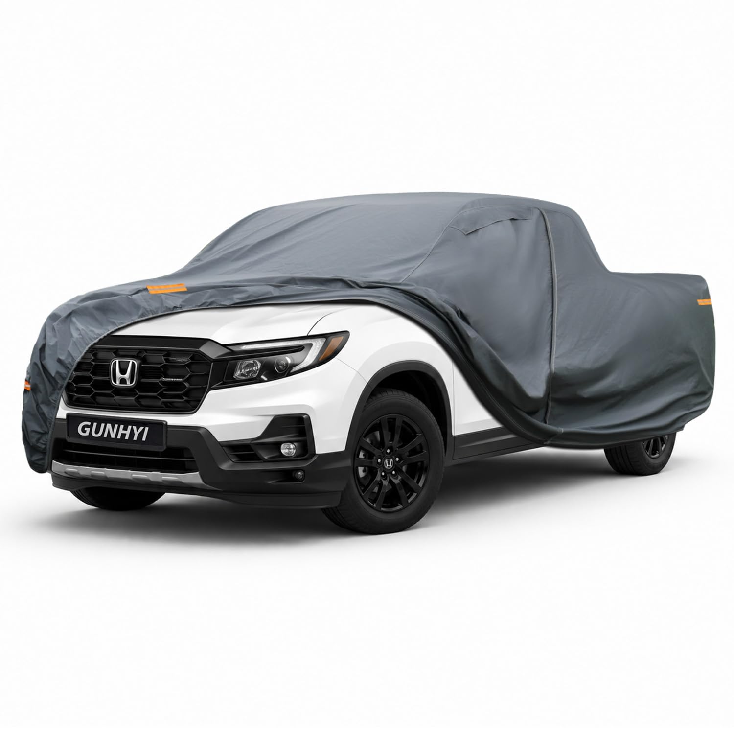 GUNHYI Premium Truck Cover Custom Fit Honda Ridgeline, 16 Layers Heavy Duty Truck Cover Waterproof All Weather with Zipper Door for Sun Rain Snow Dust Uv Protection