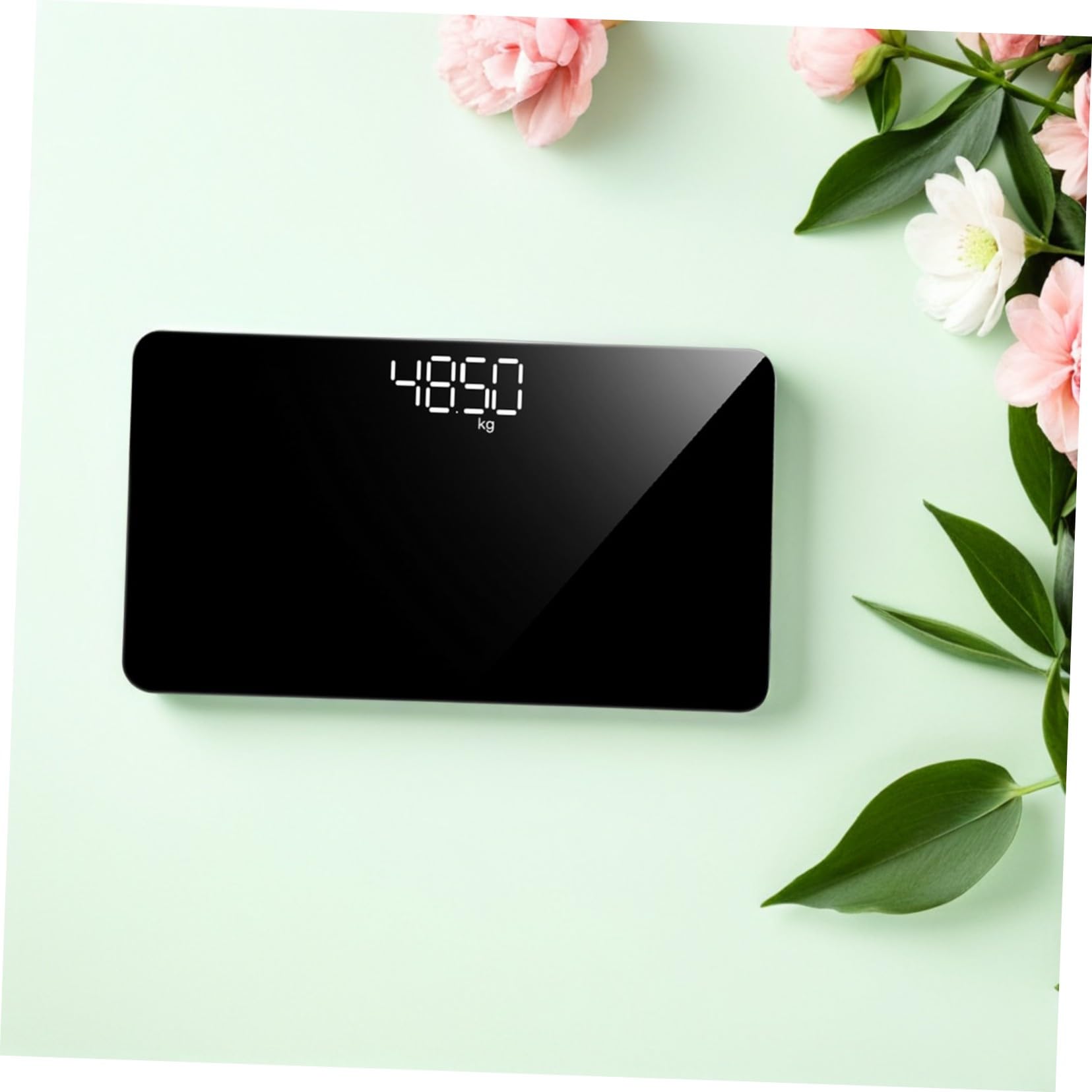 Báscula Portátil Digital Recargable Negra para Hogar y Viaje