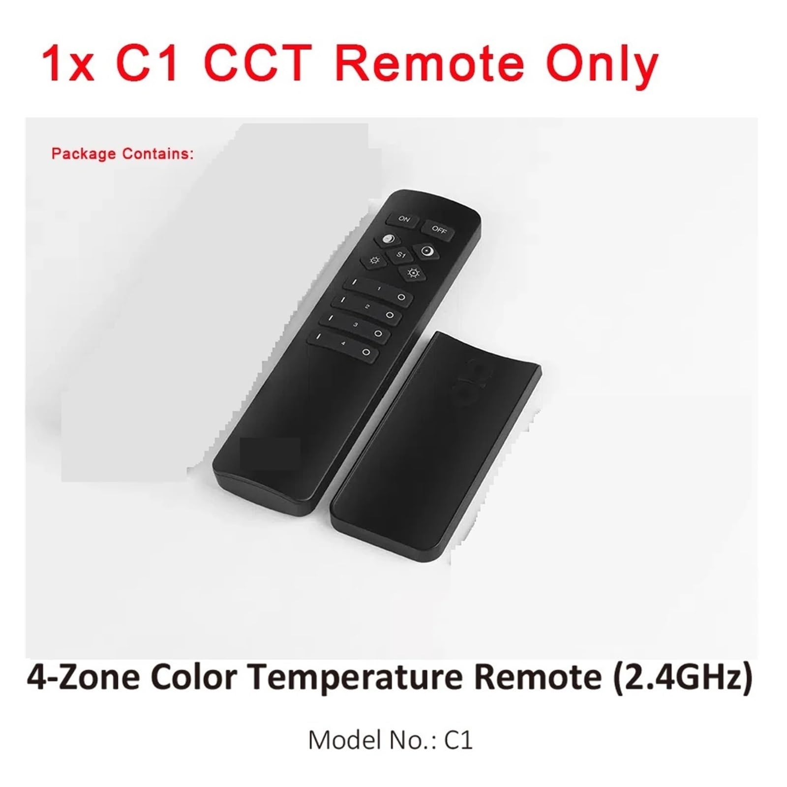 Regulador de intensidad LED de 2,4G, control remoto FUT006 FUT007 FUT094 S1-W S1-B S1W+ C1 C3 Y1 Y2 K0 K1 K2 K3 K2S K3S adecuado for luces LED CCT(C1 Remote)