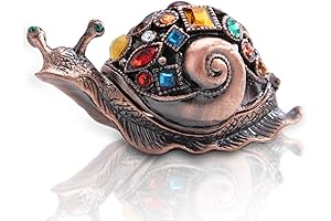 YU FENG Snail Jewelry Box: An Exemplary Gemstone-Studded Trinket Chest