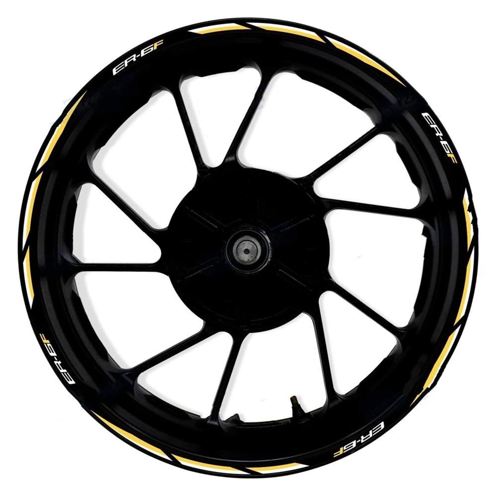 Motorcycle 17 Inch Front and Rear Wheel Hub Decal Modified for Kawasaki ER-6F ER6F ER 6F Rim Stickers(Color10)