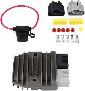 FH020AA Motorcycle Regulator Rectifier Kit, Universal Voltage Regulator Rectifier, Upgraded Charging System with Overheat Protection, 50A Peak 30A Continuous for All Motorcycle Mod