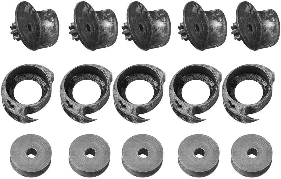 5 Sets Shoe Mending Machine Shuttle Bobbins and Bobbin Cases for Shoe Sewing Machine Parts