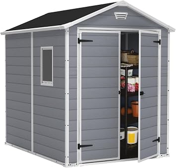 Keter Gerätehaus Manor 6x8 DD, Grau, 7,6 m³
