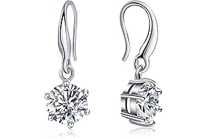 Classic Grace Silver Sterling Dangle Diamond Earrings