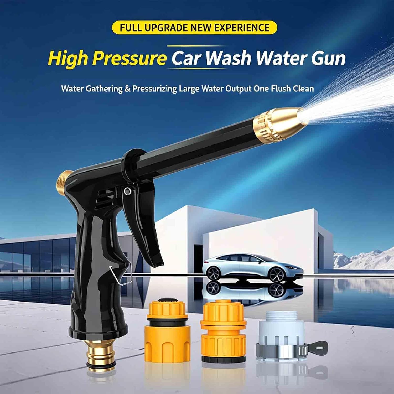 Larnto High Pressure Sprayer, Jet Nozzle Power Washer for Garden Hose, 2026 New Pressure Washer Wand with 3 Spray Modes, Cleaning Wand for Car Wash, Patio, Garden, Deck & Outdoor Cleaning Tools