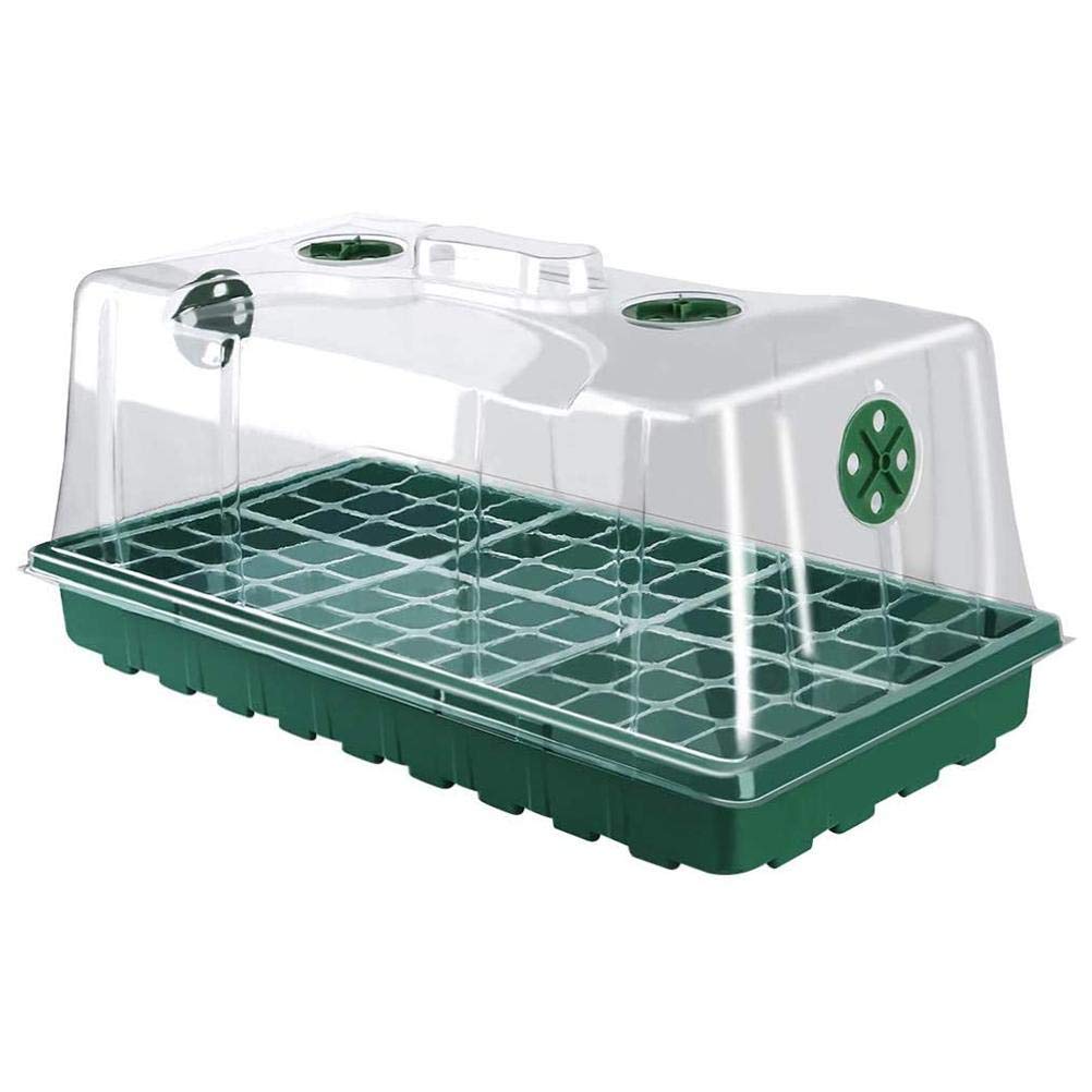 TOPINCN Caja de Cultivo de Semillas de Plantas, Iniciador de Plántulas de Vivero de 12 Orificios de Plástico de para Jardineros y Cultivadores (1)