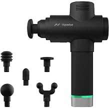 Hyperice Hypervolt 2 Pro   Quiet Glide Technology Hand Impact Massager 5 Speeds 5 Replaceable Heads Helps with Muscle Soreness and Stiffness