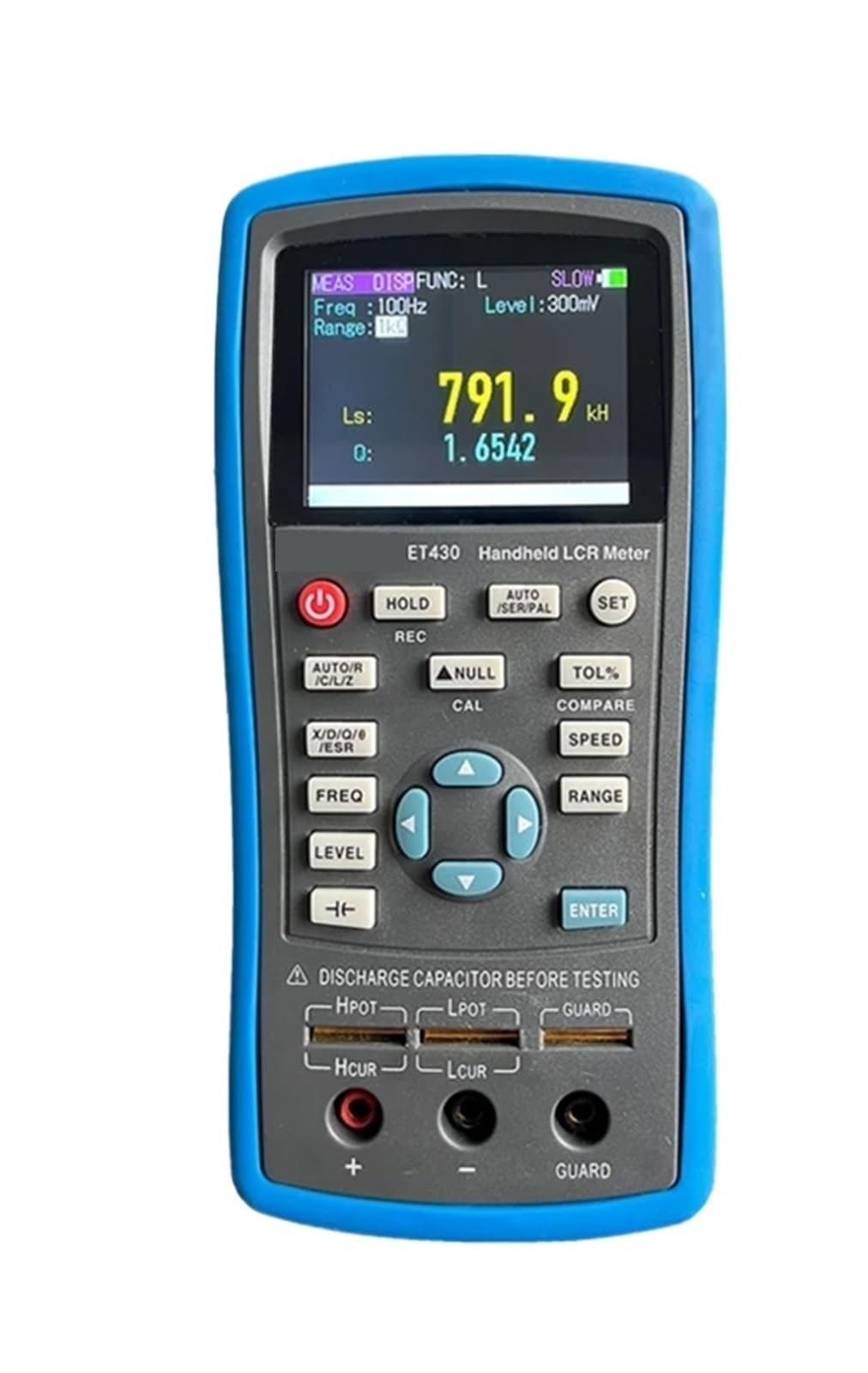 Profesjonalny miernik LCR 2,8” TFT przenośny cyfrowy pojemnościowy mostek indukcyjny rezystancja częstotliwość tester 100Hz~10kHZ(ET430)