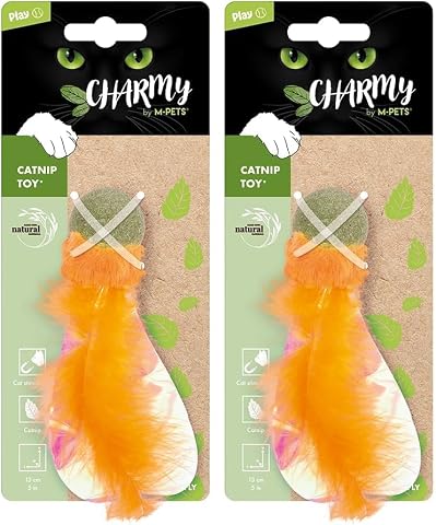 M-PETS CHARMY FIREFLY CATNİPLİ KEDİ OYUNCAĞI ORANGE 2li paket