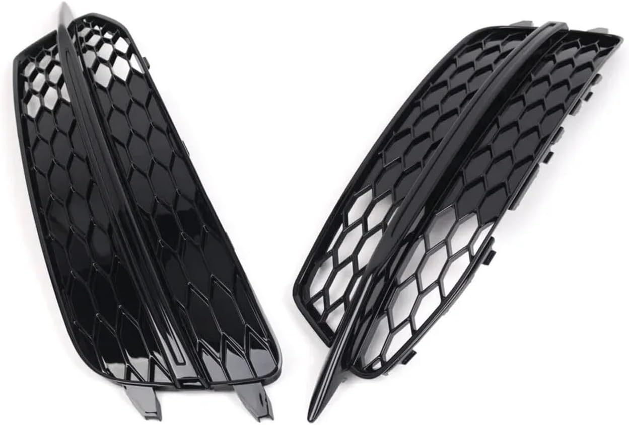 1 Pair Front Lower Bumper Fog Light Grille Grill ，Compatible For AUDI A6 C7 S-Line 2012-2014 Fog Light Cover 4G0807681D 4G0807682D
