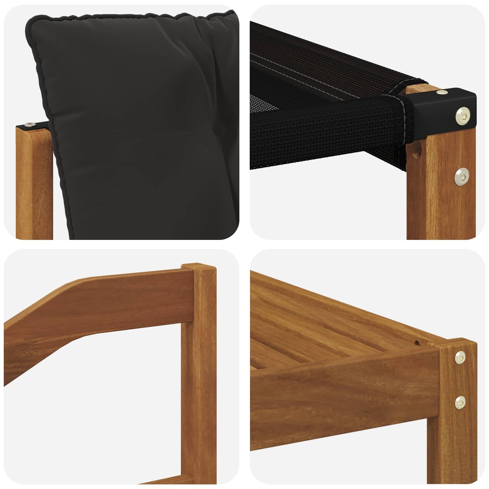Zestaw mebli tarasowych, sofa outdoorowa z poduszkami, 5 szt., sofa ogrodowa, czarna i naturalna