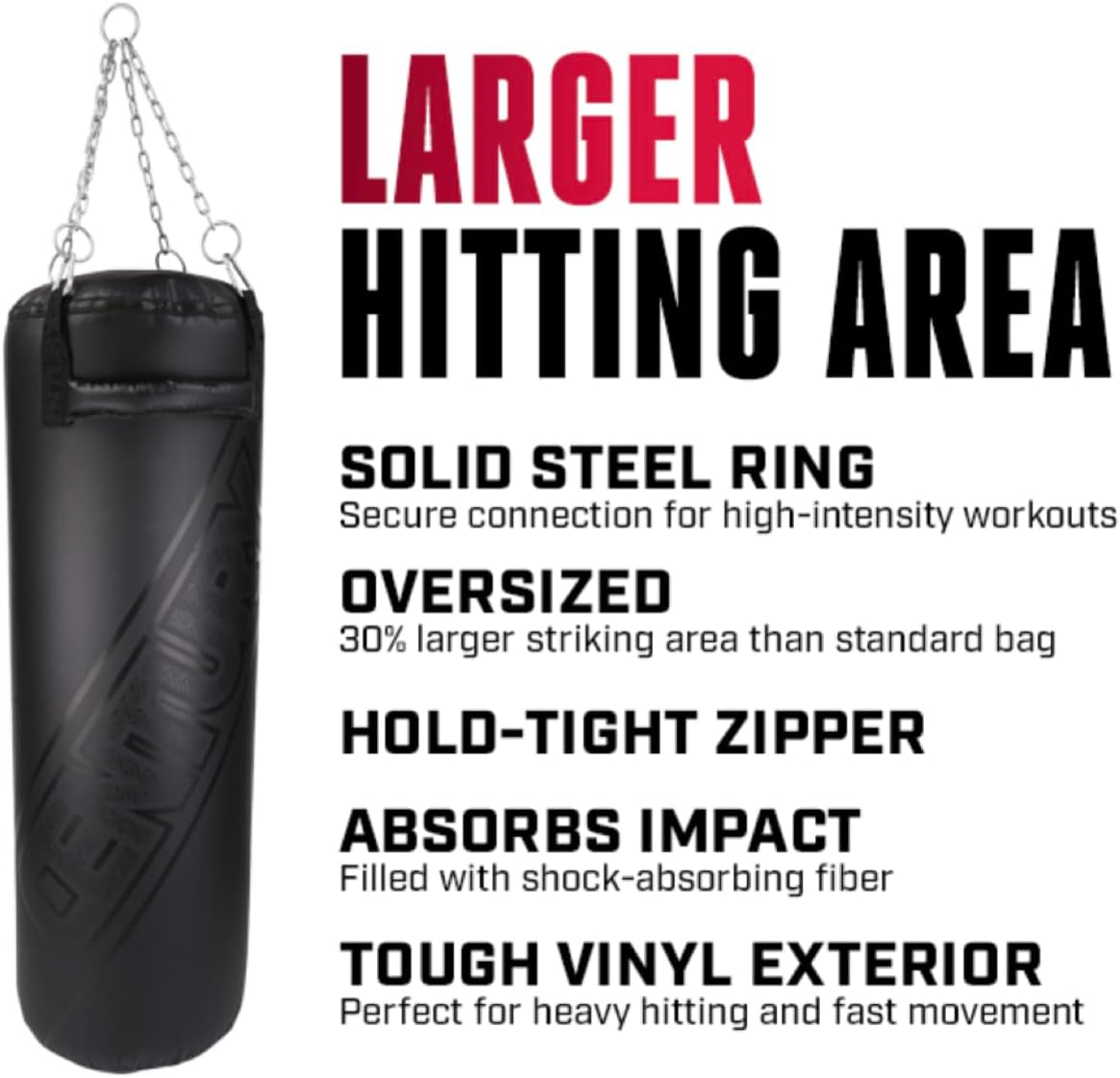 Century Oversized 100lb Filled Heavy Bag – Durable, Training Bag for Boxing, MMA, and Martial Arts
