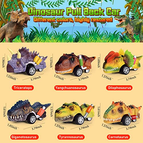 Scuwtocn Dinosaur Toys For 3 Years Old Boys And Girls, 6 Pack Pull Back Car Toys - Animal Toy Cars, Dino Games And Toys Birthday Gifts For 4 5 6 7 Year Old Kids - New #TOP1