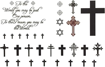 Amazon ドアーズ Doors おしゃれな タトゥー シール 2枚セット クラブやフェス参戦時のワンポイントに クロス B 生活雑貨 通販