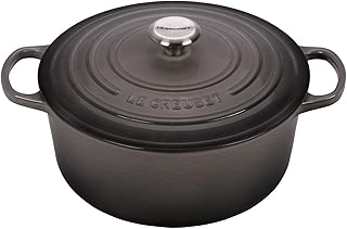 Le Creuset Signature Enameled Cast-Iron 5-1/2-Quart Round French (Dutch) Oven, Oyster - coolthings.us