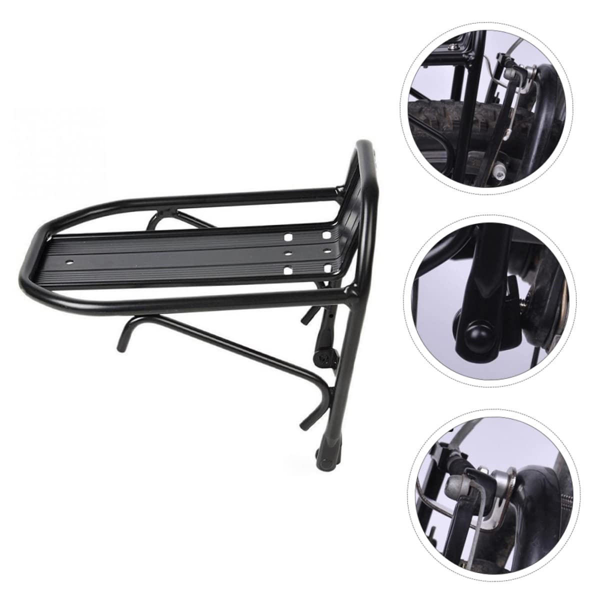 DECHOUS 1Pc Durable Bike Front Carrier Holder for Easy Installation Storage for Mountain Folding and Travel Bikes Convenient Front