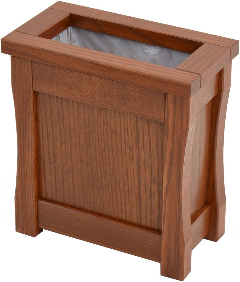 Small Wooden Trash can. Mission Style. Oak. TE-823