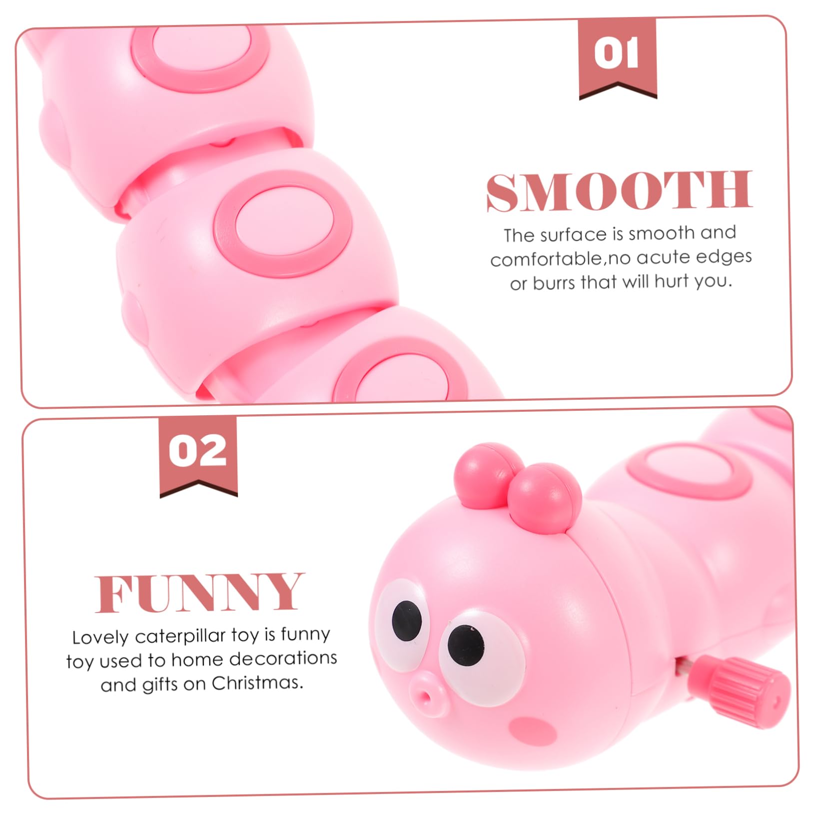 BESPORTBLE Wind-up Toy Caterpillar Easy to Clean Maintain Indoor/Outdoor Entertaining Toy for Children's Parties