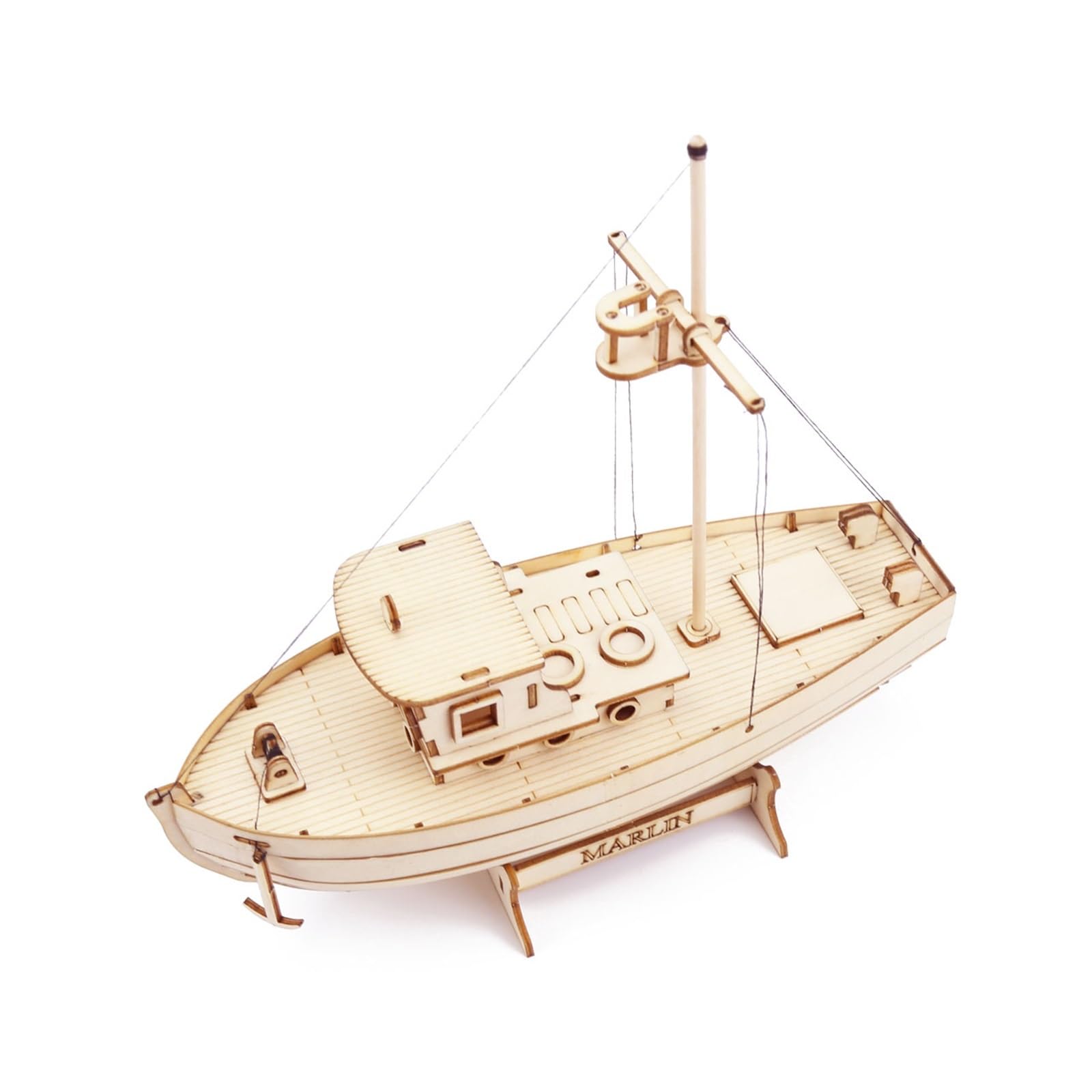Amazon.co.jp: For: 家の装飾 木製船モデルキットヨット漁船建物