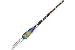 molshine Handmade Crystal Glass Dipped Pen for Writing Drawing Decoration Gifts, Set...