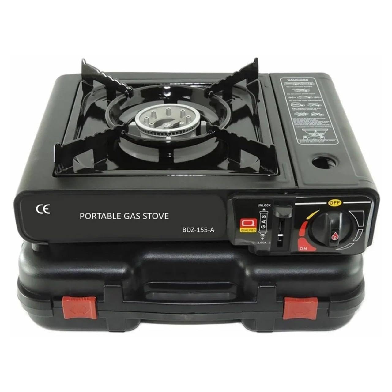 2 In 1 Portable Gas Stove Portable Camping Gas Stove Cooking Gas burner with Carrying Case for Outdoor Camping Hiking Trekking - (Pack of 1, Black, 34 x 26 x 7.5 cm)-image-35