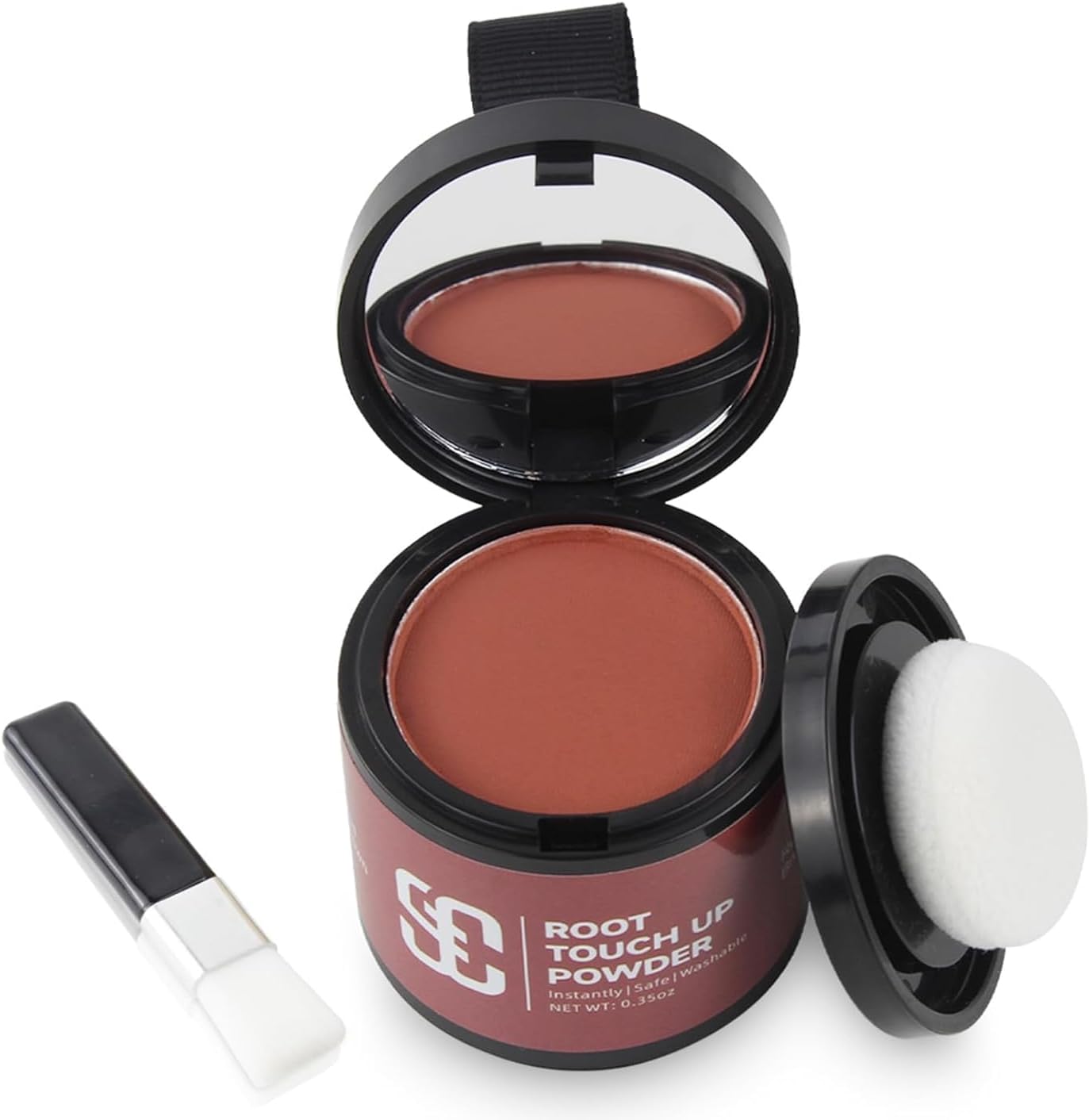 Hair Root Powder, Root Cover for Men and Women, Hair Powder to Fill Thinning Hair, Hiding Root Makeup, 10g (Red Brown)