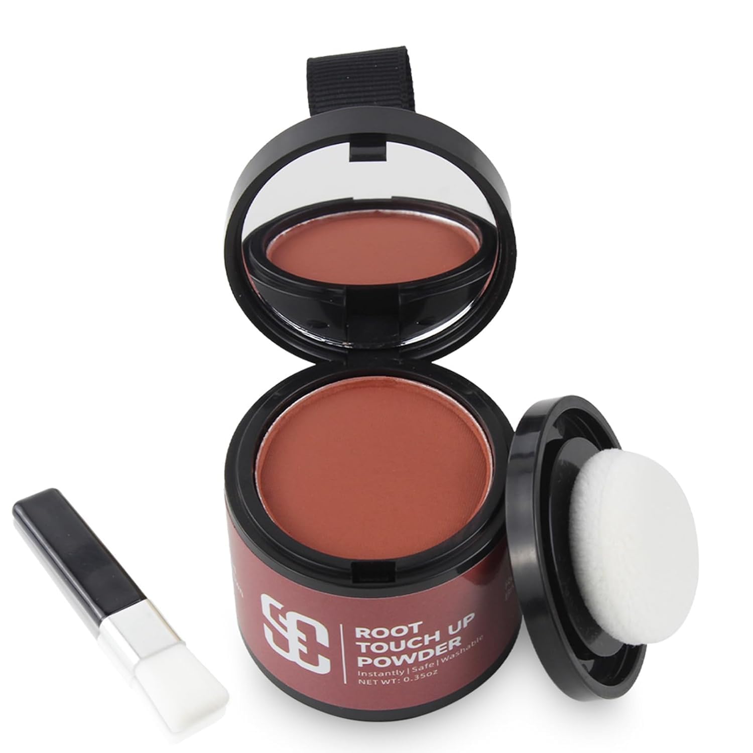 Hair Root Powder, Root Cover for Men and Women, Hair Powder to Fill Thinning Hair, Hiding Root Makeup, 10g (Red Brown)