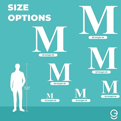 Miniatura 4 de EGD Calcomanías de pared con iniciales personalizadas de múltiples fuentes, decoración de pared para cuarto de bebé, calcomanías de pared para sala