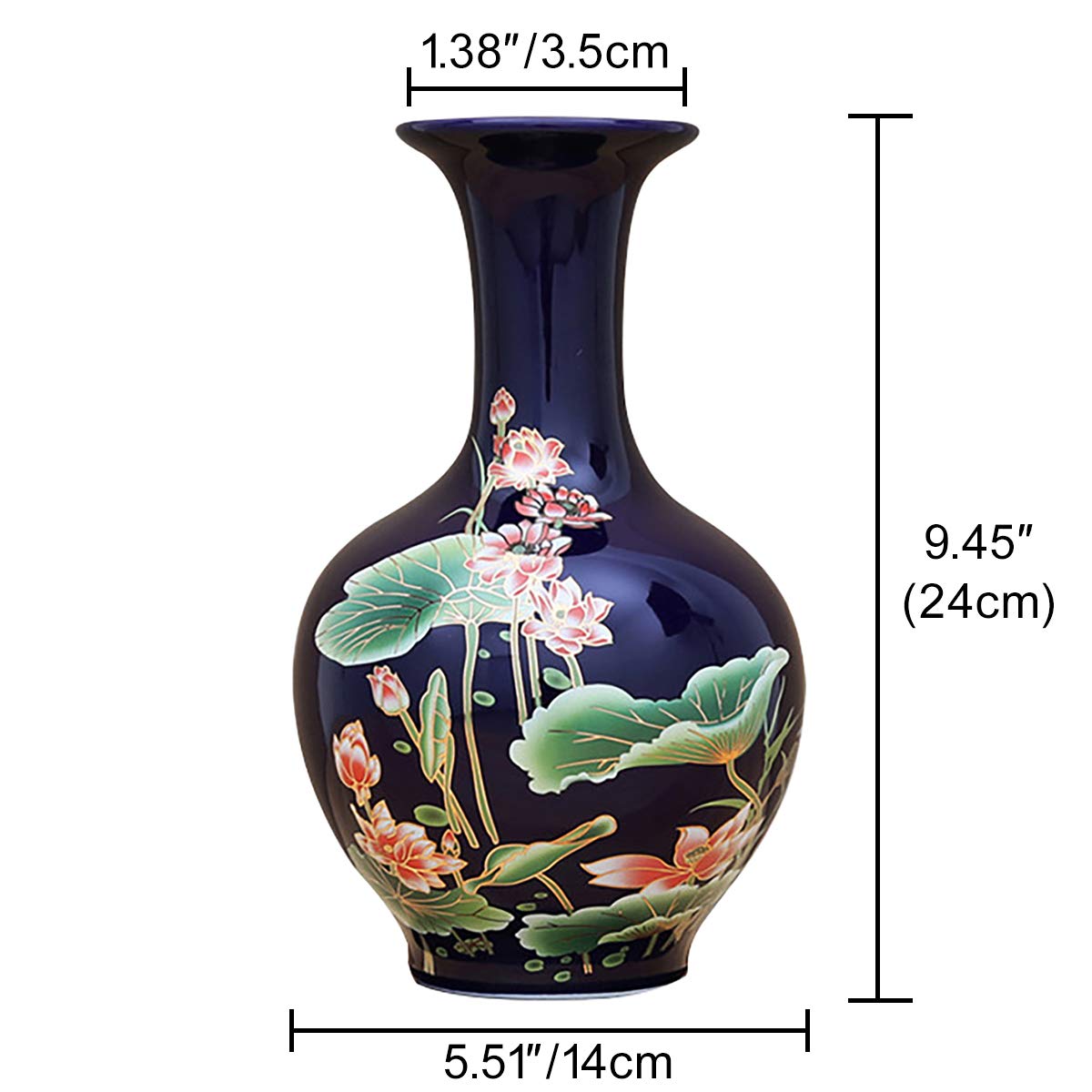 Amazon.com: LKXHarleya 中國風景泰藍釉瓷花瓶景德鎮陶瓷花瓶佈置