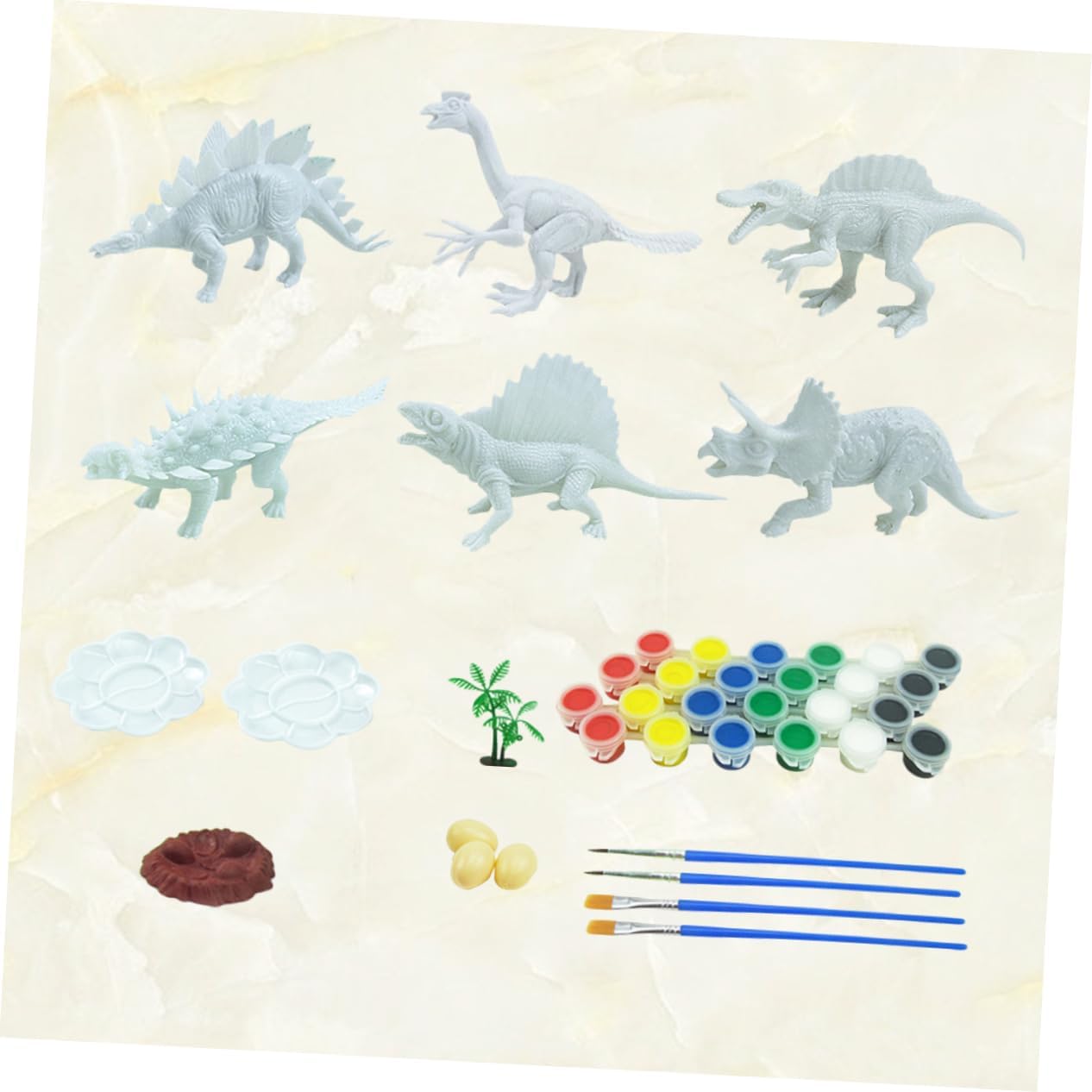 41個未塗装恐竜モデルおもちゃ クラフト用 白いモデリング製 幼児教育や親子活動に適した工作教材