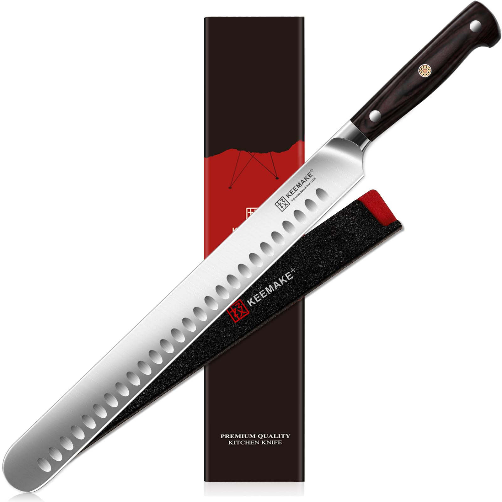 KEEMAKE 12" Carving Knife for Brisket & BBQ, High-Carbon Stainless Steel — Amazon image 8