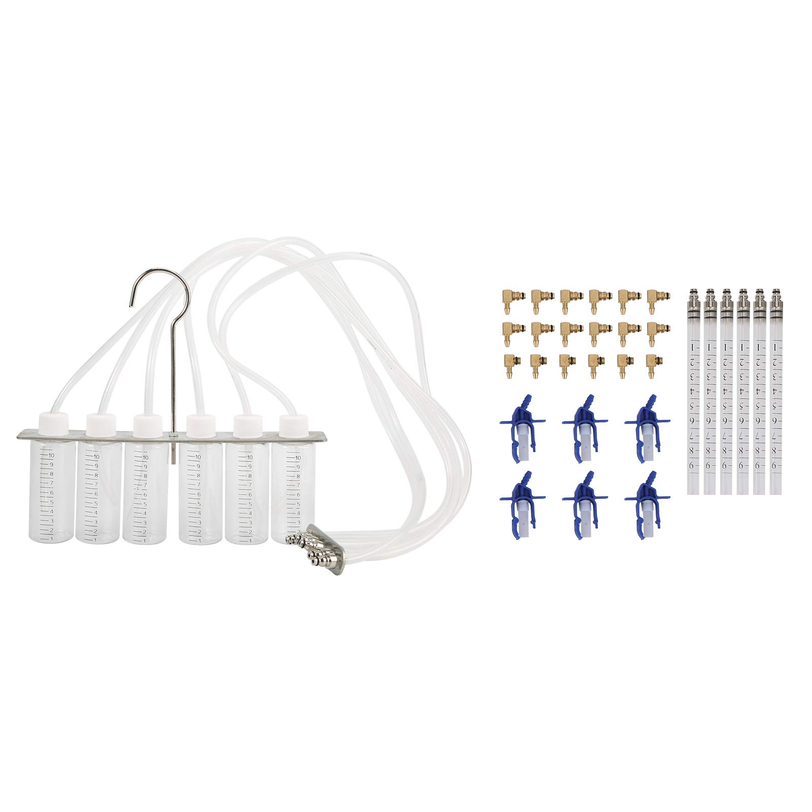 Attatore di Flusso Set Professionale a 6 cilindri Rilevatore di Binario Comune Perdita di Prova del Kit di Prova Compatibile con Delphi Iniettori per la Riparazione del Motore
