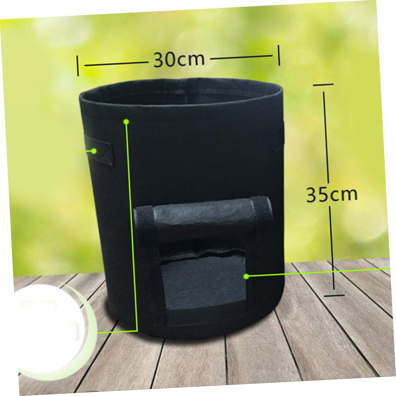 BESPORTBLE 5 Stück Packung Pflanzbeutel aus Vliesstoff Atmungsaktiv Schwarz für Süßkartoffeln Erdbeeren im Freien