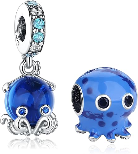 Nbsameng Dijes chapados en plata de ley 925 compatibles con pulseras y collares Pandora, regalos navideños para mujeres y niñas