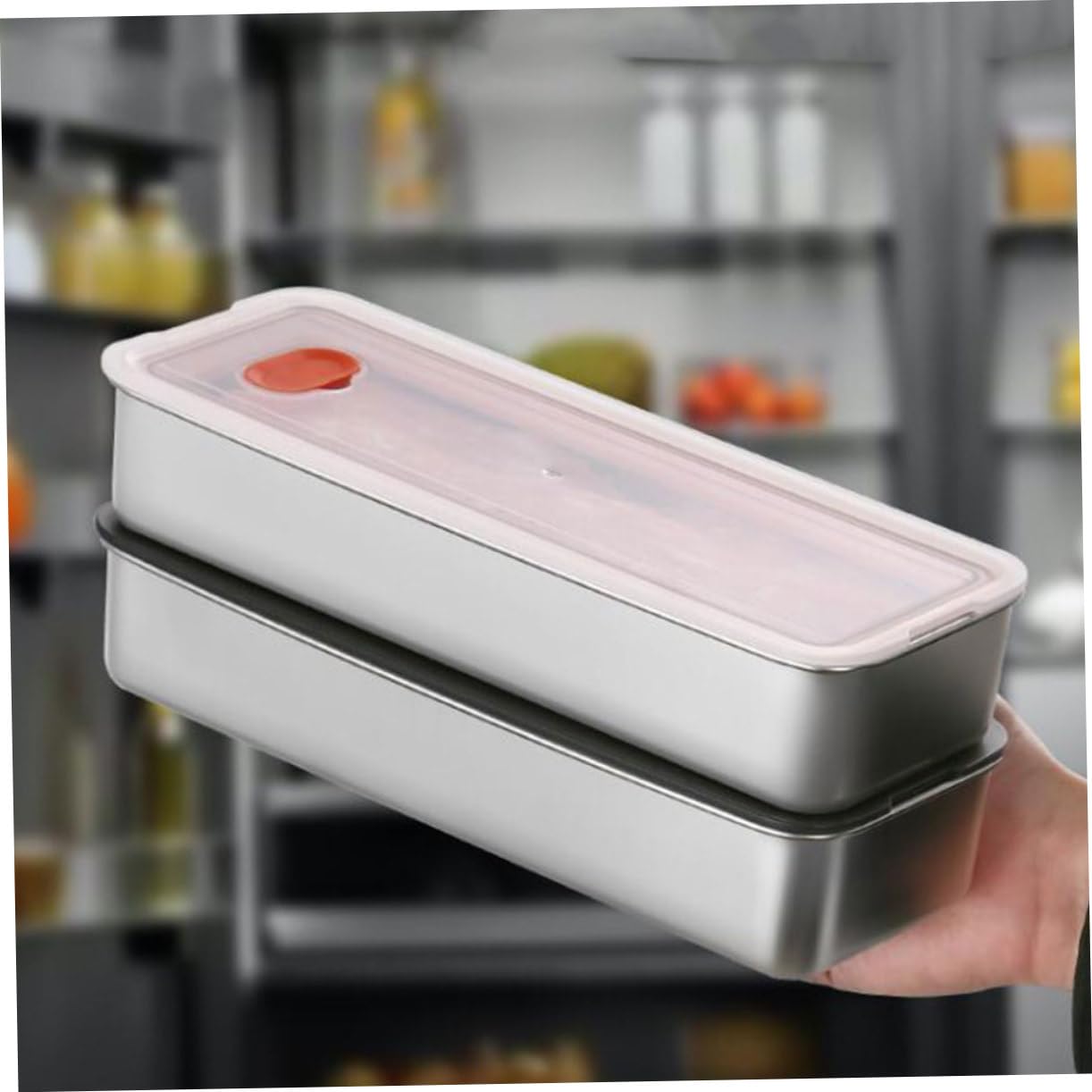 Amosfun 5 Recipientes Herméticos Para Guardar Tocino En El Frigorífico Para Queso Tocino Ternera Y Cerdo Organizador De Plástico Con Tapa.