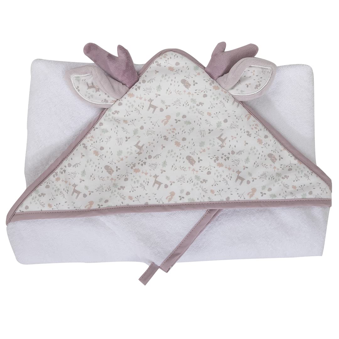 Coffret sortie de bain DOMIVA lilas pour éviter le froid après le bain de bébé