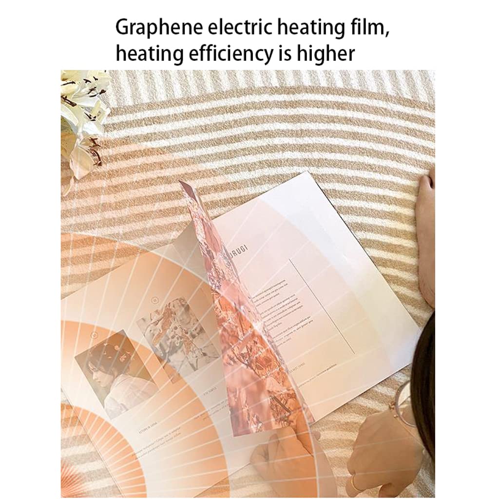 Alfombrillas con calefacción eléctrica Debajo del Escritorio Alfombrillas con calefacción eléctrica de Gran tamaño Alfombra con calefacción de Cristal de Carbono, Temporizador y termostato (