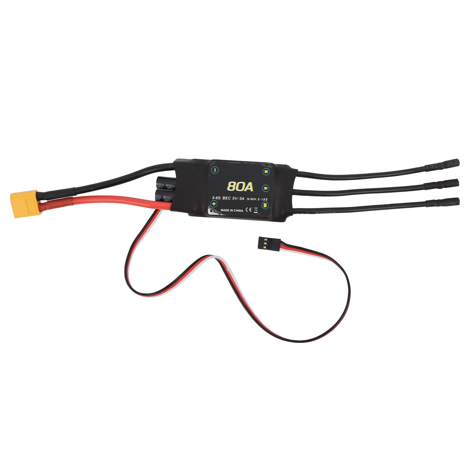 80A Brushless ESC Speed Controller with Adjustable BEC for RC Drone and