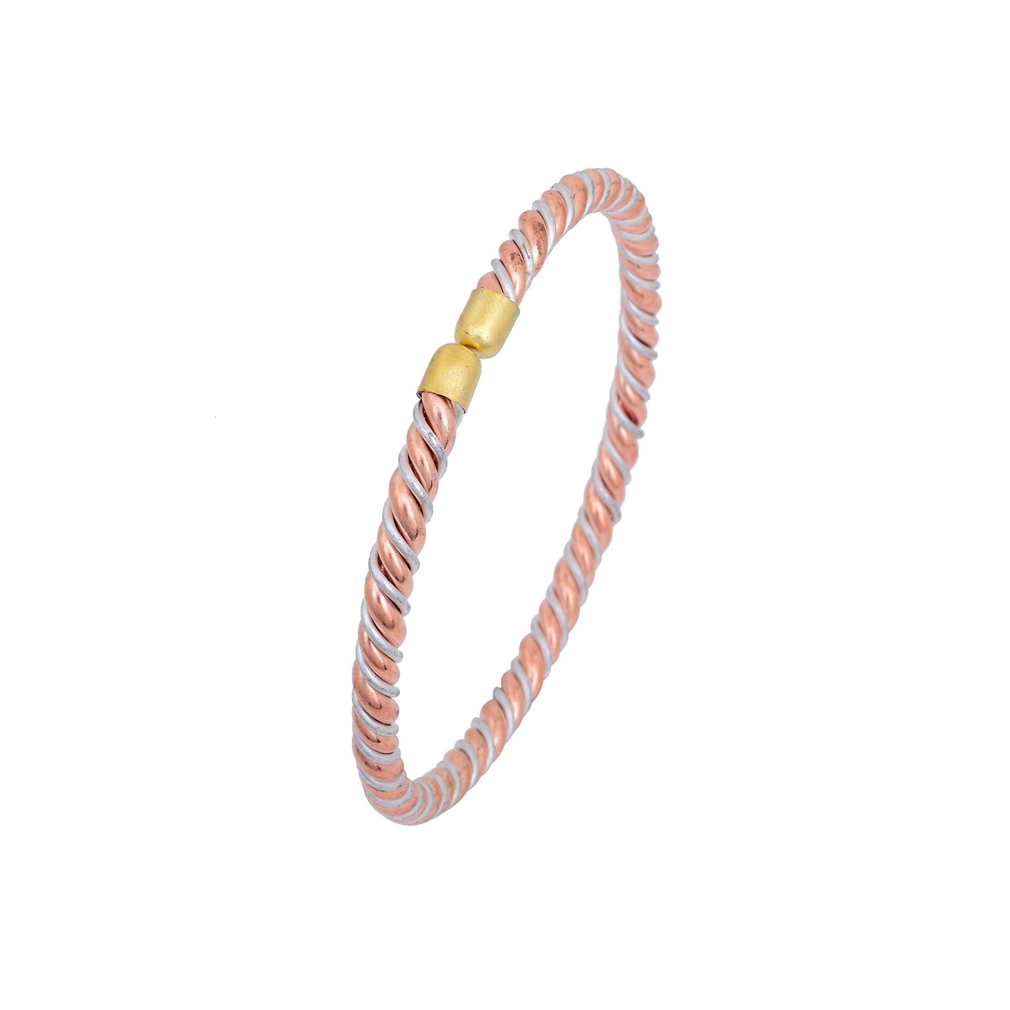 Mix Metal Ashtdhatu health benificial Bangle Bracelet free size adjustable Kada for Men and Women(SST6210KDRM)-image-3