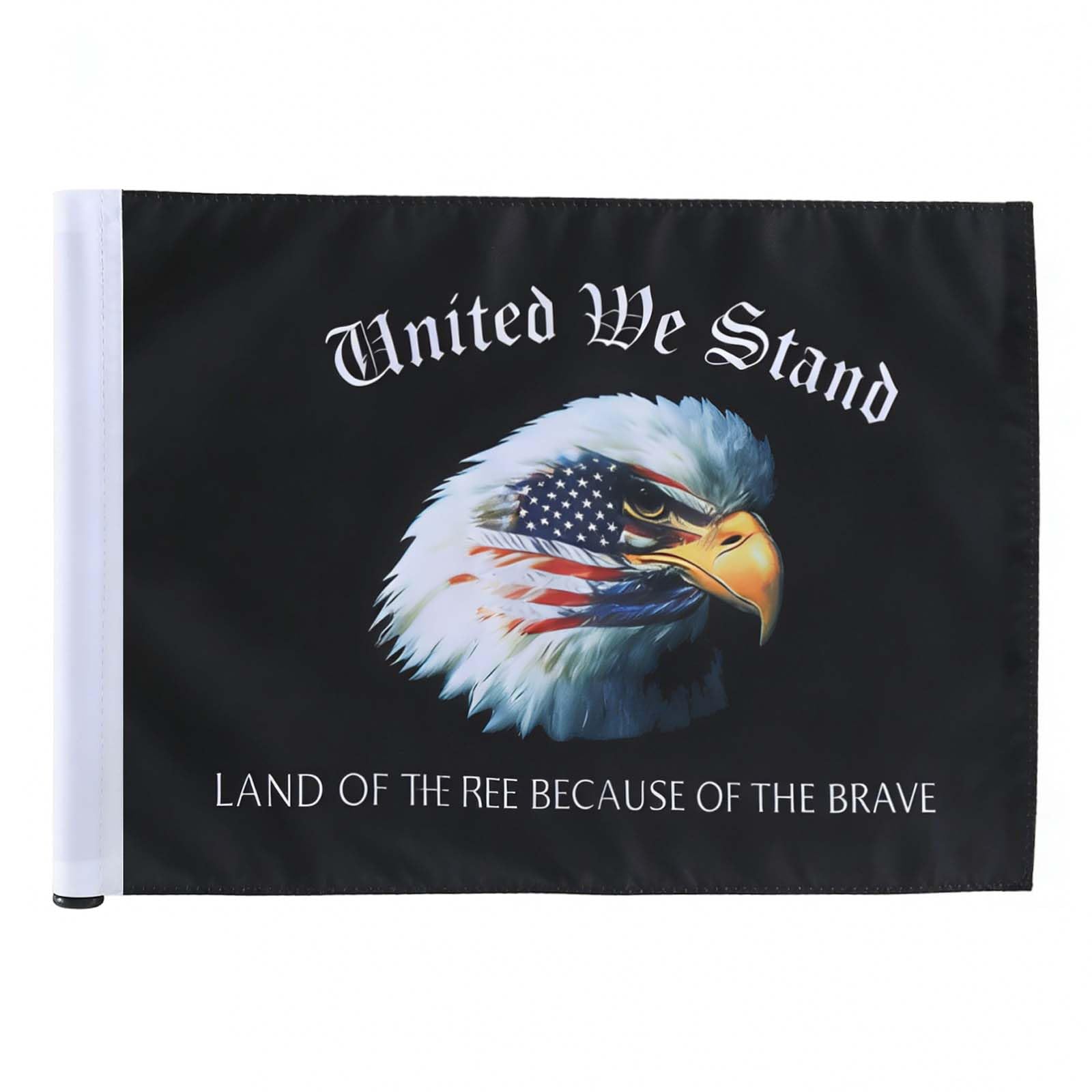 Replacement 6"x9" United We Stand Motorcycle Flag with 4/5" Sleeve for 3/8" Flag Mount Poles