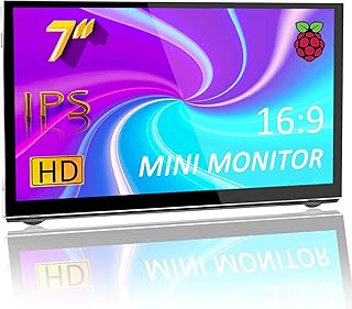 HAMTYSAN Raspberry Pi Mini Screen Monitor, 7 Inch Screen 800x480 HDMI Small Monitor IPS LCD Screen Display for Raspberry Pi 400/4/3/Zero/Jetson Nano/Orange Pi/Win11/10/8/7, No-Touch