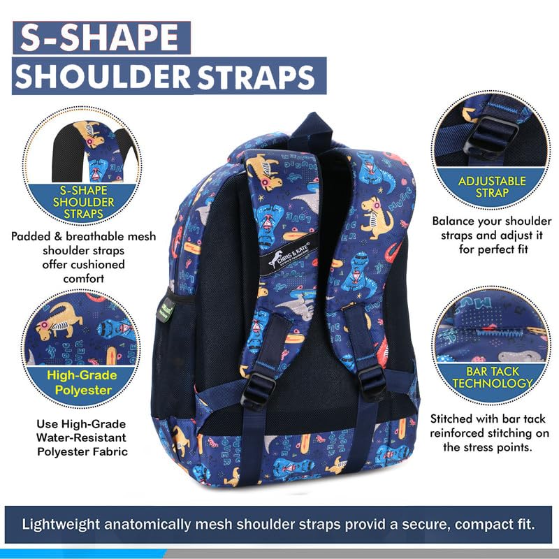 Image of Chris & Kate School Bags for Boys and Girls Elementary Primary Middle, Water resistance Kids Book Bags for Aged 4 to12 Back to School, College, Daily use Free Stationery Pouch and Rain /Dust Cover