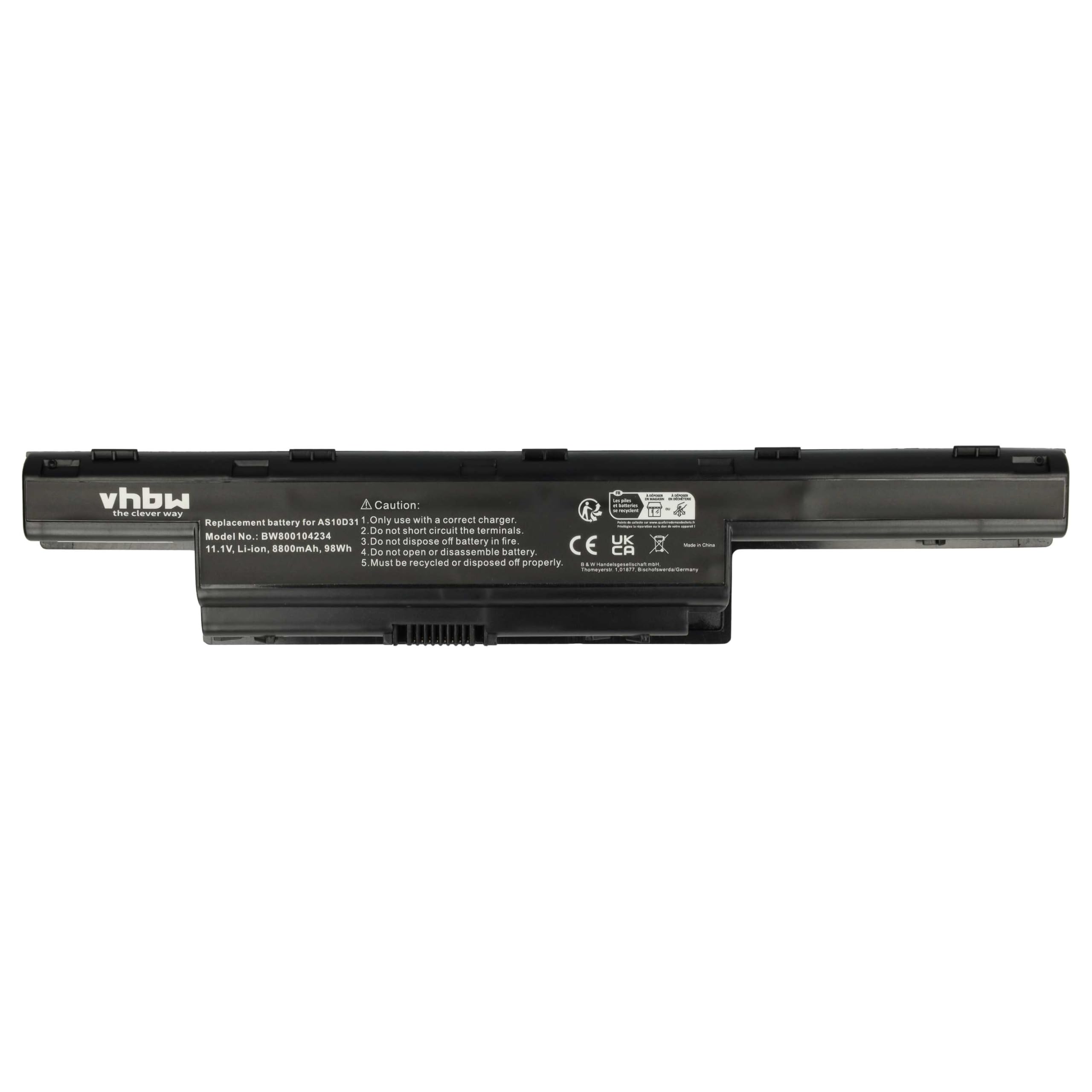 vhbw Li-Ion Akku kompatibel mit Acer Aspire V3-772