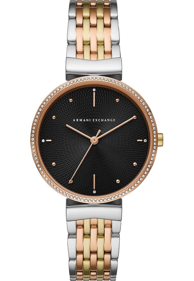 Armani Exchange Watch For Women, Quartz Movement and 36mm Case Size with Stainless steel, Leather or Silicone strap