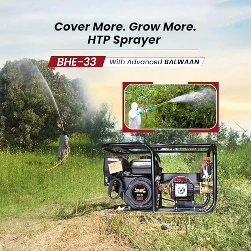 Image of Balwaan Krishi 6.5 HP 4 Stroke Portable HTP Power Sprayer | BHE 33 | High Pressure Portable Pesticide Sprayer for Agriculture